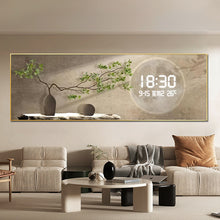 Load image into Gallery viewer, Modern Minimalist Porcelain Art with Integrated Digital Clock and Weather Display