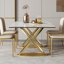 Load image into Gallery viewer, Luxury Modern Rectangle White Marble Dining Table