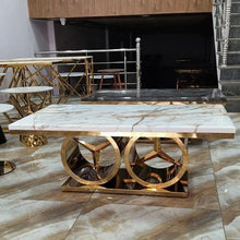 Load image into Gallery viewer, Elegant Modern Rectangle White Marble Dining Table