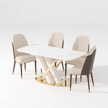 Load image into Gallery viewer, Modern Luxe White Marble Dining Table