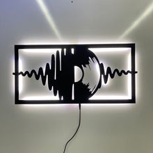 Load image into Gallery viewer, Metal LED Music Record Wall Hanging