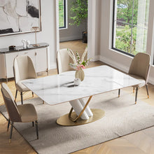 Load image into Gallery viewer, Modern Luxe White Marble Dining Table