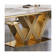 Load image into Gallery viewer, Wonderful Bright Stainless Steel Gold Dinning Table