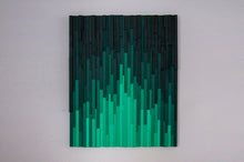 Load image into Gallery viewer, Gorgeous Gradient Of Green Plank Wood Mosaic Wall Decor