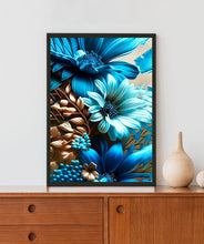 Load image into Gallery viewer, Amazing Bluish Flowers Acrylic LED Light Wall Art