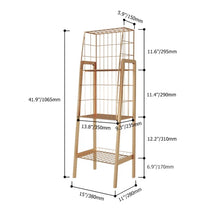 Load image into Gallery viewer, Industrial Gold Bookshelf With 3Tier Basket Office Bookcase
