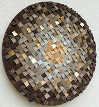 Load image into Gallery viewer, Autumn Gold Round Wood Mosaic Wall Decor