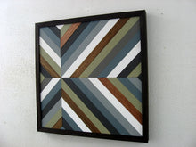 Load image into Gallery viewer, Chevron Wood Mosaic Wall Decor