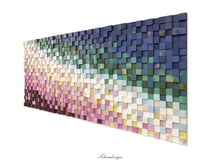 Load image into Gallery viewer, Classical Pink And Blue Wood Mosaic Wall Decor