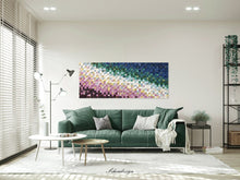 Load image into Gallery viewer, Classical Pink And Blue Wood Mosaic Wall Decor