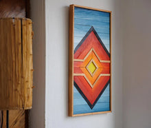 Load image into Gallery viewer, Colorful Geometric Wood Mosaic Boho Art