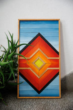 Load image into Gallery viewer, Colorful Geometric Wood Mosaic Boho Art