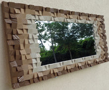 Load image into Gallery viewer, Cube Art Wood Mirror Mosaic Wall Decor