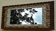Load image into Gallery viewer, Cube Art Wood Mirror Mosaic Wall Decor