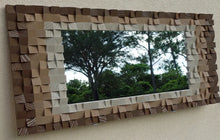 Load image into Gallery viewer, Cube Art Wood Mirror Mosaic Wall Decor