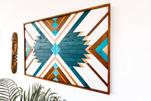 Load image into Gallery viewer, Geometric Wood Mosaic Wall Decor