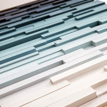 Load image into Gallery viewer, Green and Blue Ombre Art Wood Mosaic Wall Decor