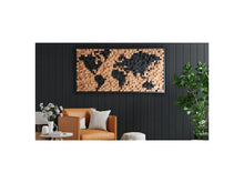 Load image into Gallery viewer, Large Wooden World Map Wood Mosaic Wall Decor