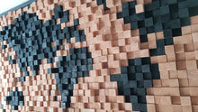 Load image into Gallery viewer, Large Wooden World Map Wood Mosaic Wall Decor