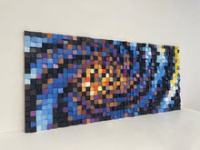 Load image into Gallery viewer, Blue Large Acoustic Wood Mosaic Wall Decor