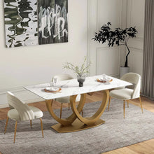 Load image into Gallery viewer, Modern Love Birds White Marble Dining Table