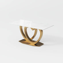 Load image into Gallery viewer, Modern Love Birds White Marble Dining Table