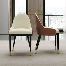 Load image into Gallery viewer, Modern Beige And Brown Upholstered Dining Chair