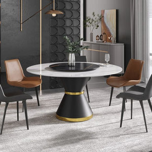 Modern Round Slate Dining Table