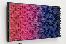 Load image into Gallery viewer, Shades Of Navy Blue And Pink Luxury Wood Mosaic Wall Decor