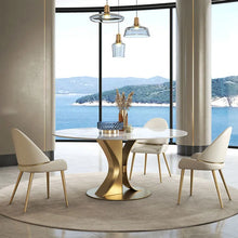 Load image into Gallery viewer, Niveen Round Metal Base Dining Table
