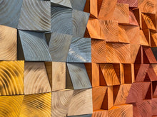 Load image into Gallery viewer, Rustic Burnt Wood Mosaic Wall