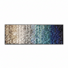 Load image into Gallery viewer, Shades Of Blue And Grey Wood Mosaic Wall Decor