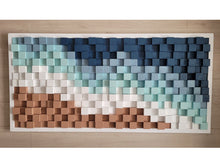 Load image into Gallery viewer, Tropical Waves Wood Mosaic Wall Decor