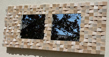 Load image into Gallery viewer, Two Tandem Wood Mirror Mosaic Wall Decor