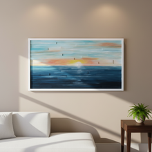 Load image into Gallery viewer, Beautiful Sunrise Plank Wood Mosaic Wall Decor