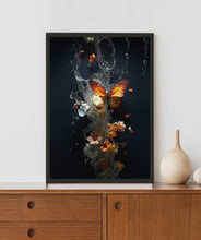 Load image into Gallery viewer, Golden Butterfly Acrylic LED Light Wall Art