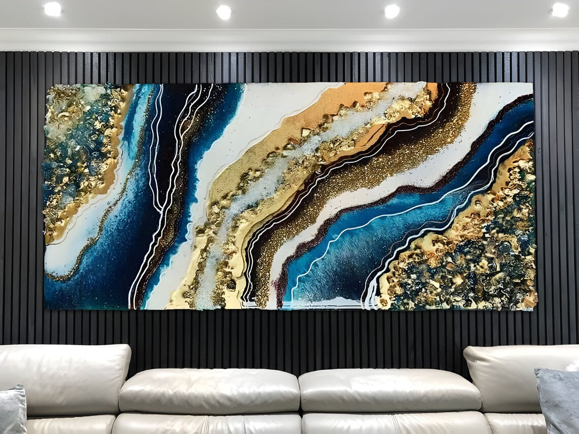 Modern Abstract Resin Wall Art Painting – Saajawat