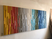Load image into Gallery viewer, Modern Coastal Ombre Wall Art Wood Mosaic Wall Decor