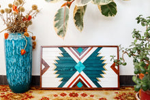 Load image into Gallery viewer, Peaceful Modern Geometric Wood Mosaic Boho Art