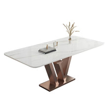 Load image into Gallery viewer, Luxury Stainless Steel Rose Gold Dinning Table
