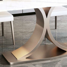 Load image into Gallery viewer, Luxury Italian Style Stainless Steel Rose Gold Dinning Table