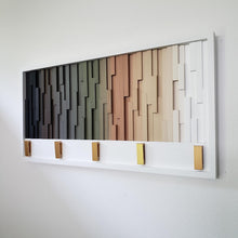 Load image into Gallery viewer, Nordic Spectrum Wall Hook Rack Plank Wood Mosaic Wall Decor