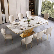 Load image into Gallery viewer, Wonderful Bright Stainless Steel Gold Dinning Table