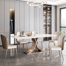 Load image into Gallery viewer, Luxury Italian Style Stainless Steel Rose Gold Dinning Table
