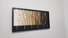 Load image into Gallery viewer, Timber Gradient With Hook Rack Plank Wood Mosaic Wall Decor