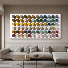 Load image into Gallery viewer, Colorful Wood Art Painting Wood Mosaic Wall Decor