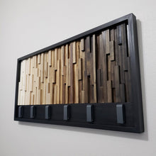 Load image into Gallery viewer, Timber Gradient With Hook Rack Plank Wood Mosaic Wall Decor