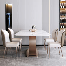 Load image into Gallery viewer, Luxury Italian Style Stainless Steel Rose Gold Dinning Table