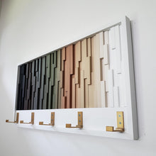 Load image into Gallery viewer, Nordic Spectrum Wall Hook Rack Plank Wood Mosaic Wall Decor