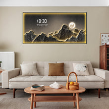 Load image into Gallery viewer, Modern LED Mountain Night Scene Wall Art with Smart Digital Clock
